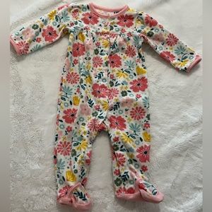 Carter's Floral Footie - Pink, Yellow, Green